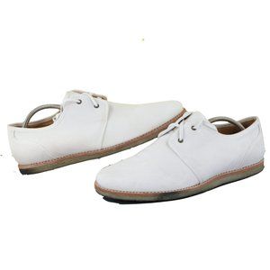 APC Paris Canvas Crepe Derby Oxford Shoes White 9